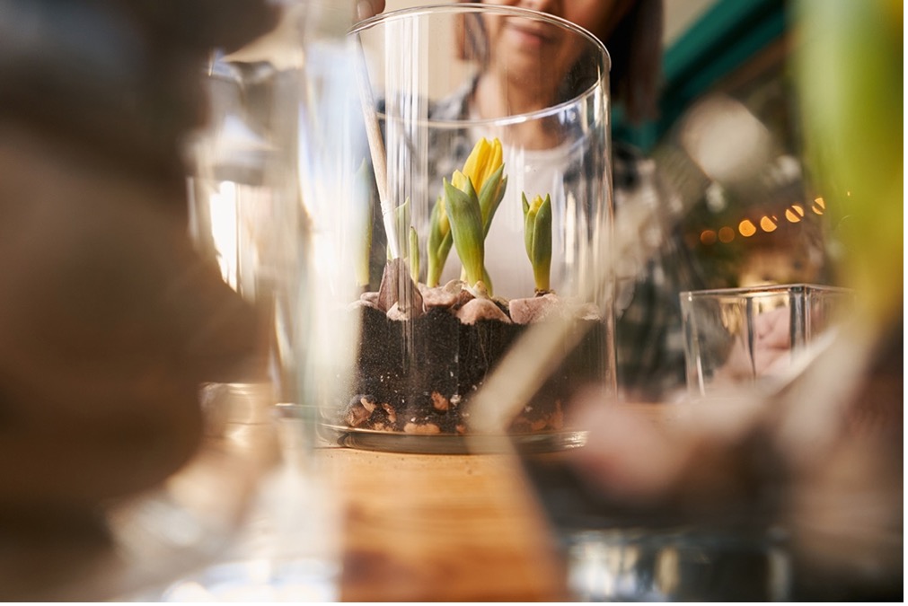 研修を行動変容に繋げる継続学習の仕組みと投資対効果のイメージ